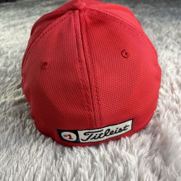 Titleist Hat Cap Mens Small-Medium Red Navy White Golf Preppy Classic Sporty - Picture 5 of 10